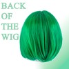AYNKH 12 Inches Green Wig,Short Straight Bob, Bangs Wigs, Breathable