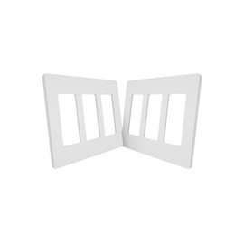MORNING GROUP Matte Finish Triple Decorator Switch Cover, Screwless Wall Plate, Standard Size 3-Gang 6.38" x 4.53", Polycarbonate Thermoplastic, UL Listed, White, 2 Pack