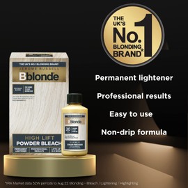 Jerome Russell Bblonde Maximum Lift Cream Peroxide 20 Vol - Permanent Blonde Hair Dye for Blonde to Light Brown Hair Colour, Hair Bleach with 6% Peroxide & Avocado Oil, Lifts 4-5 Shades, 75ml