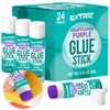 Glue Sticks Bulk Classroom, Purple Glue Sticks for Kids 24