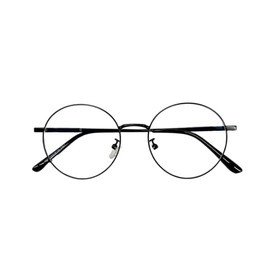 Wigo Women's Round Metal Frame Eyewear, Eyewear, Simple, Black