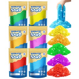 OleOletOy Colored Sand Bulk for Kids: Large Pack Multicolor Moldable Sand - Sensory Toys for Kids Age 3-8 - Bulk Refill for Sandbox Classroom Indoor - Gifts for Boy Girls (12 Lbs)