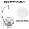 Livabber Countertop Fruit Basket Bowl with Banana Hanger, Modern Standing