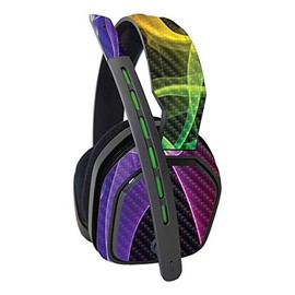 MightySkins Carbon Fiber Skin Compatible with Astro A10 Headset - Bright Smoke | Protective, Durable Textured Carbon Fiber Finish | Easy to Apply and Change Styles | Made in The USA