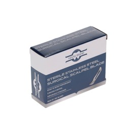 House Brand Dentistry 103101 HSB #12 Sterile Stainless Steel Surgical Scalpel Blades 100/Pk