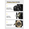 goldenwarm Black Door Knobs Interior, Classic Matte Black Interior Door