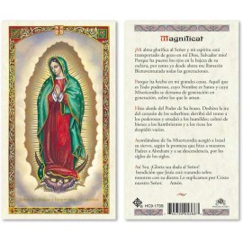 Oracion a La Magnificat Virgen Guadalupe Tarjetas Laminated Prayer Cards - 25