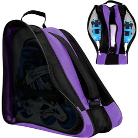 Gkstly Roller Skate Bag, Breathable Ice/Inline/Roller Skate Carry Bag, Shoulder and Top Handle Oxford Tote Roller Skating Bag, Thickened Roller Storage Bag for Women Men Adults and Kids