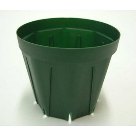 Slit Pots, Plastic Pots, 3.5 inches (9 cm), Moss Green, 10 Pieces