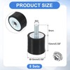 sourcing map M4 Rubber Mounts, 8Pcs 15x15mm(DxH) Rubber Cylindrical Anti