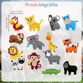RNXSIB Children's Sewing Kit, Felt Forest Animals Craft Set, Kiddy Wonder Sewing Fun, DIY Sewing, Animal Shapes for Children, Educational Beginners, DIY Art Craft for Cuddly Toys (Animals)