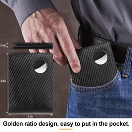 OKEYCOSY Men's Wallet for AirTag, Air Tag Wallet for Mens, RFID Blocking, 12 Cards Holders, 2 ID Windows, 2 Cash Pockets, Bifold Genuine Leather Wallet, Gifts for Men