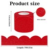 70Ft Shine Scalloped Bulletin Board Border- Red Bulletin Board Border,