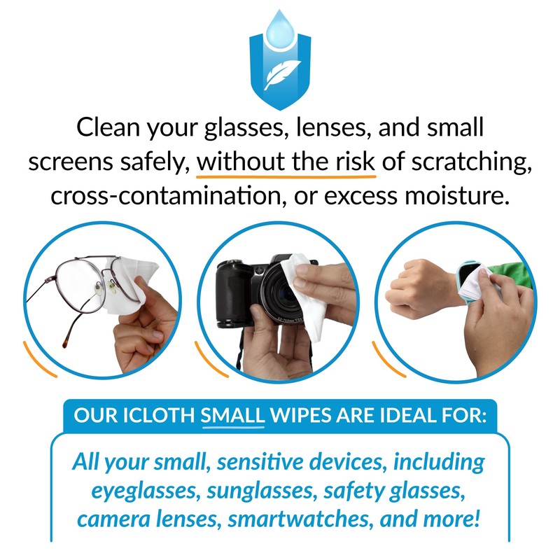 iCloth Eyeglass Cleaning Wipes: Easy and Fast Lens Cleaning and