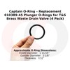 Captain O-Ring – Replacement Plunger O-Rings for 3-Tier Sink Drain,
