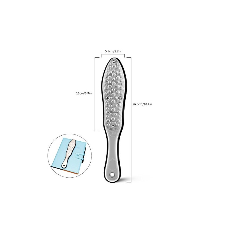 BEZOX Foot Rasp Feet Callus Remover - Stainless Steel Double