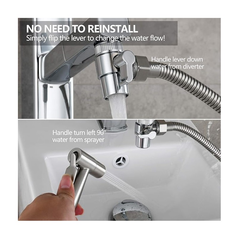 Crovakeu Upgrade Your Sink with Split Faucet Adapter - Two