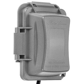 Bates- Weatherproof Electrical Outlet Cover, 1-Gang, Grey Outdoor Outlet Cover Weatherproof Outlet Cover Box, Outdoor Plug Cover