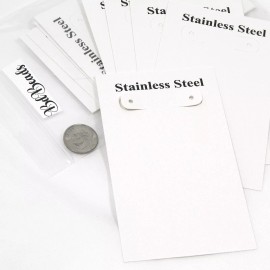 BdBeads 20 Big 4 1/4 inch Long Stainless Steel Earring Display Cards for Dangle or Hoops