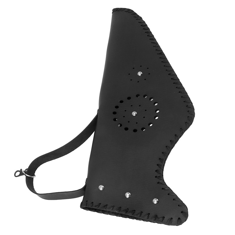 Archery Arrow Holder PU Leather Traditional Shoulder Back Quiver with