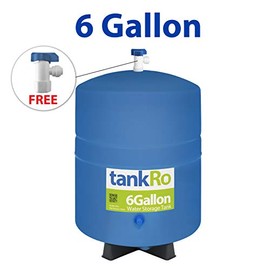 – RO Water Filtration System Expansion Tank – 6 Gallon Water Tank -– Compact Reverse Osmosis Water Storage Pressure Tank with Free 1/4" Tank Ball Valve