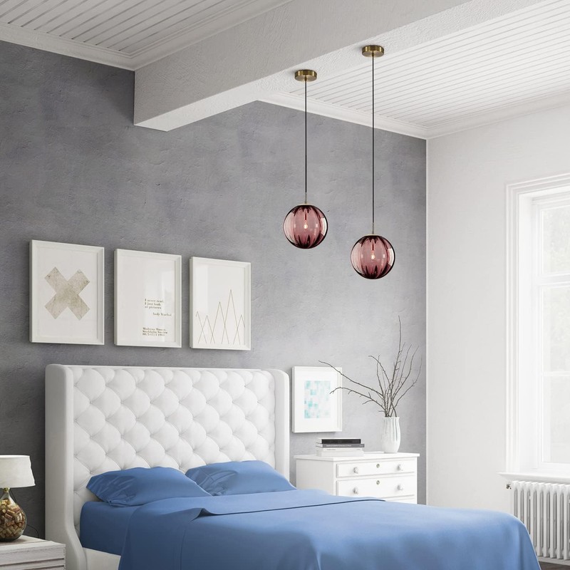 KCO Lighting Modern Globe Pendant Light Contemporary Small Gold Pendant