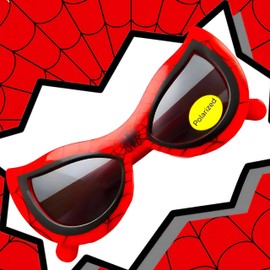Générique Kids Polarized Sunglasses Soft UV400 Protection Sunglasses for Boys 3-7 Years Red, red