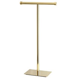 Kingston Brass CC8102 Claremont Freestanding Toilet Paper Stand, 22-3/4-Inch, Polished Brass