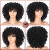 Afro Curly Wig with Bangs Short Kinky Curly Wig For