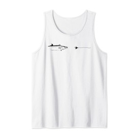 Graphic Fly Fishing Hook Line - Fish King Mackerel Tank Top