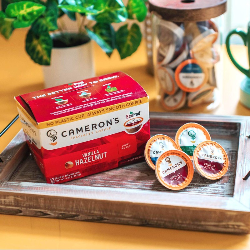 Cameron's Coffee Single Serve Pods, Flavored, Toasted Southern Pecan, 12