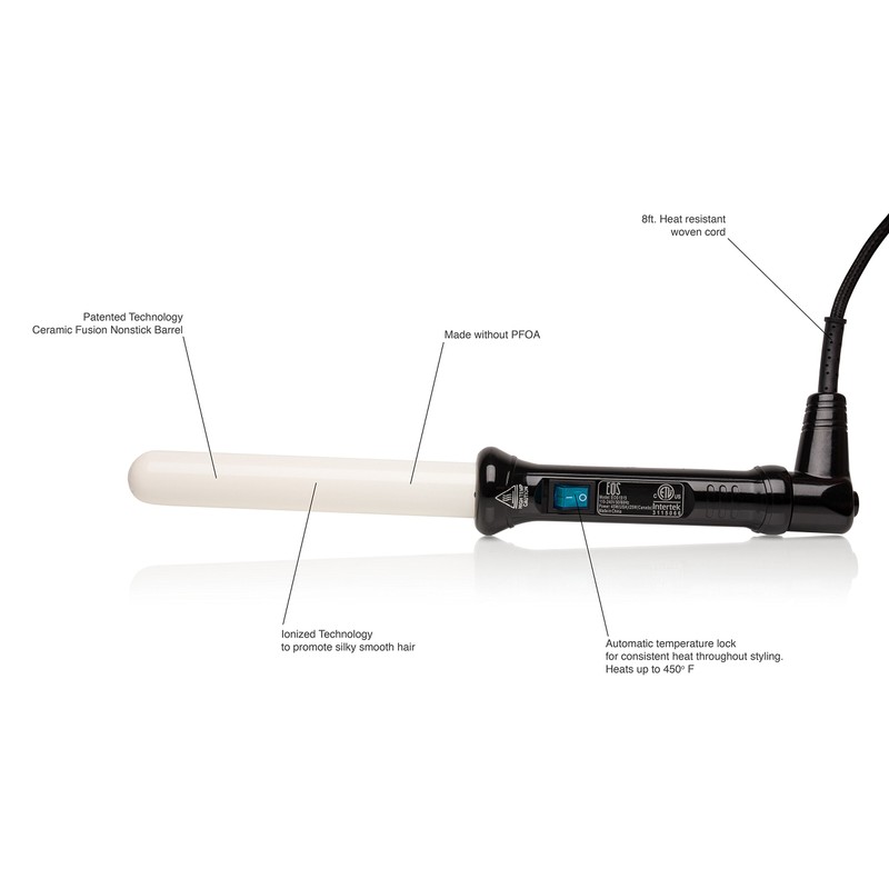 Paul Brown Hawaii EOS Curling Wand; Premium Hair Clipless Curler