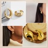 Aretes Mujer - 2 pares de Aretes Dorados Gruesos -