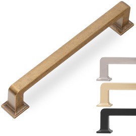 KOMOTIA 10 Pack 5 Inch Cabinet Pulls Antique Brass Kitchen Cabinet Handles Zinc Alloy Drawer Pulls Solid Cabinet Hardware