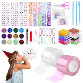 Meetory Nano Tape, Tape Bubbles Set, Magic Nano Tape, Nano Tape Multipurpose, Nano Tape Set Suitable for Young Girls, with Sequin Sticker, DIY Craft Kit, Party Favours Gifts