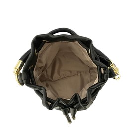 The Bucket Bags and Purses For Women Small Drawstring Handbags Hobo Purse (Black 1)