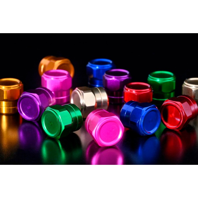 ポッシュフェイス(POSH FAITH) バイク用品 フルビレット エアーバルブキャップ ショートデザイン 2個入り ライムグリーン 001800-28