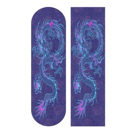 Kigai Purple Chinese Dragon Skateboard Grip Tape Deck Sandpaper for Rollerboard 10" x 44"