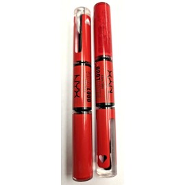 NYX 2 PK. NYX Liquid Lipstick with Clear Lip Gloss -Rebel In Red- SLIGHTLY SCRATCHED