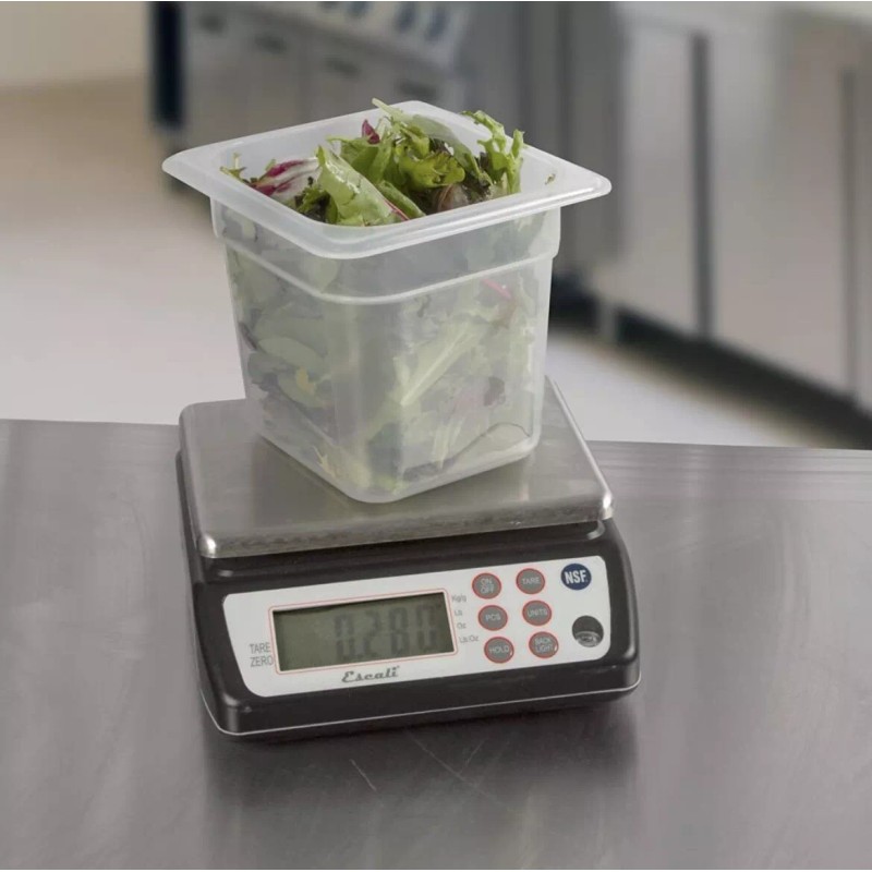 San Jamar SCDG33BK Square Professional Digital Scale Black with Stainless