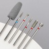 6pcs/set Diamond Sand Nail File Drill Cuticle Polishing Bit Nail