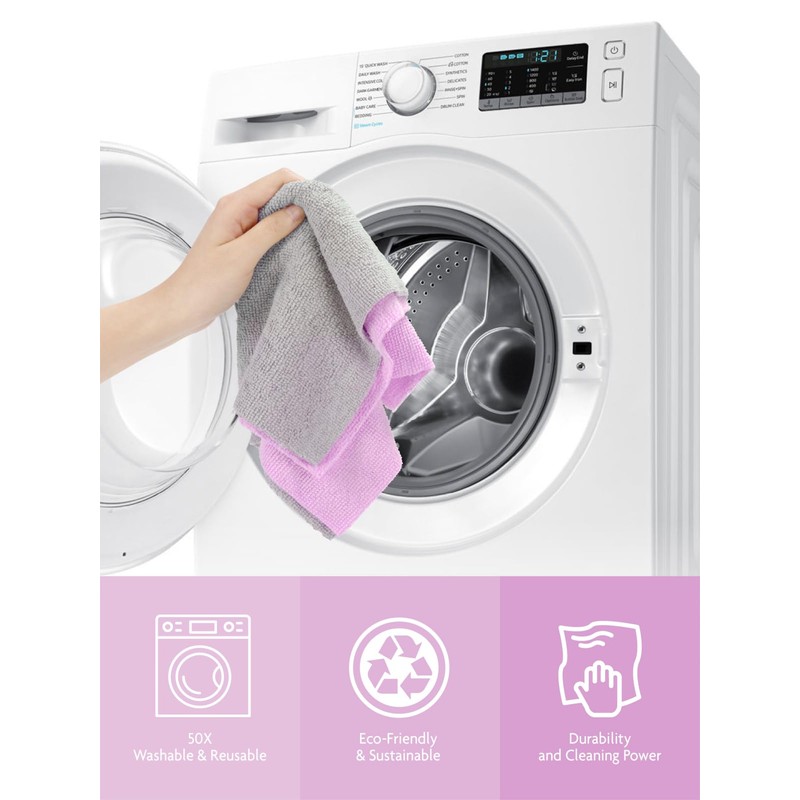 Fantasticlean Microfiber Cleaning Cloth Roll -75 Pack, Tear Away Microfiber