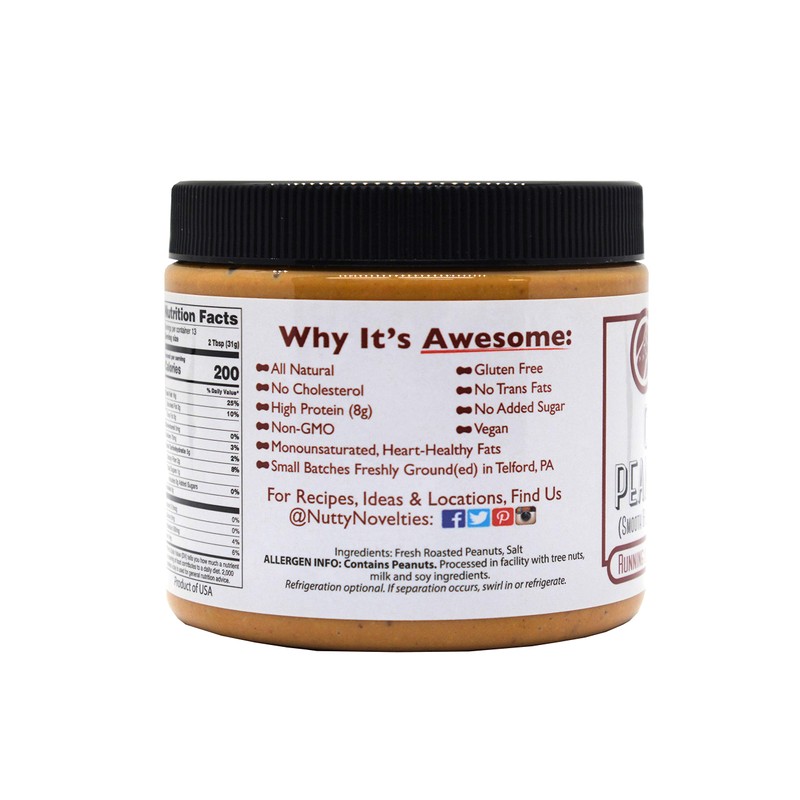 Nutty Novelties Classic Salted Peanut Butter - High Protein, Low