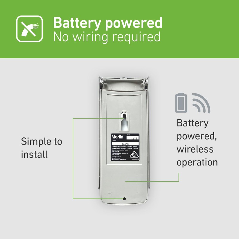 Merlin E840M Wireless Keypad Garage Door Opener, Security+ 2.0 Keyless