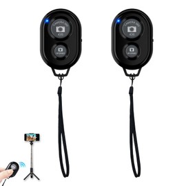 2 Stück Bluetooth Fernbedienung, Handy Auslöser für Selfies, Selbstauslöser Handy Kompatibel mit iOS & Android, Fernauslöser Kamera Steuerung, Fernbedienung für Handy Kamera für Fotos & Videos