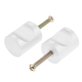 ２個 取っ手 アルミ合金 つまみ 箪笥 ノブ 引き出し キャビネット 食器棚 ドア ハンドル ワードローブ ネジ付き シルバー 直径20mm