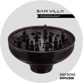 Sam Villa Professional Deep Bowl Hair Diffuser Attachment For Hair Dryer