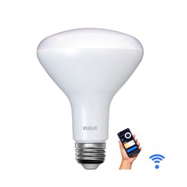 RCA Dimmable Smart Light Bulbs, BR30 WiFi LED Light Bulb, Indoor Flood LED Bulbs, 9W (60W Eq), 2700K Soft White, 720 Lumens, E26 Base, Voice Activated Lights, Google & Alexa Light Bulb, 2-Pack
