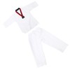 Taekwondo Uniform Striped Model Polyester Cotton with Belt Martial Arts
