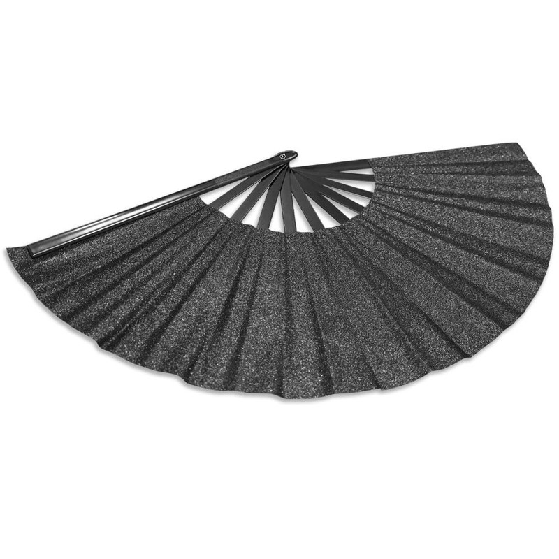 Infinity Republic Glitter Black X-Large Hand Fan